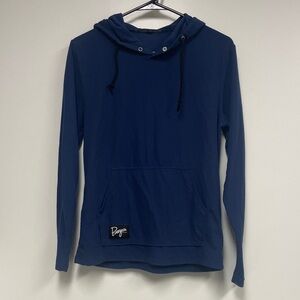 Burgeon Deep Blue Women's Grid Fleece Hoodie
